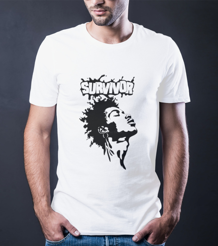 Survivor Black Power Profile Afro T-Shirt