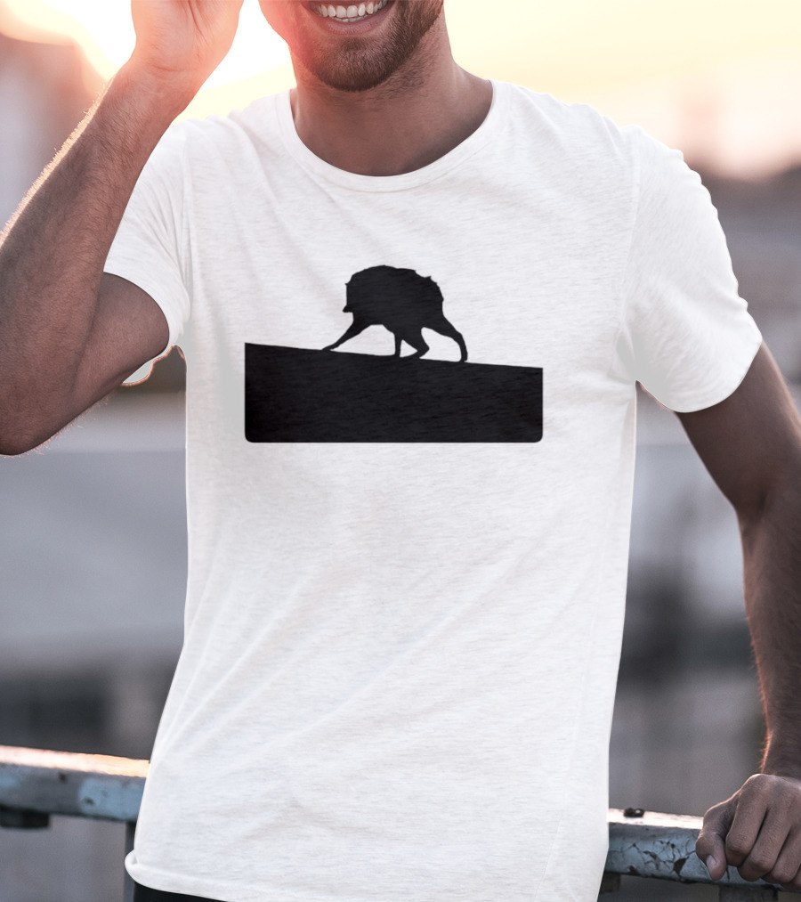 Jimothy Raccoon Trash Silhouette Mock Political Campaign T-Shirt