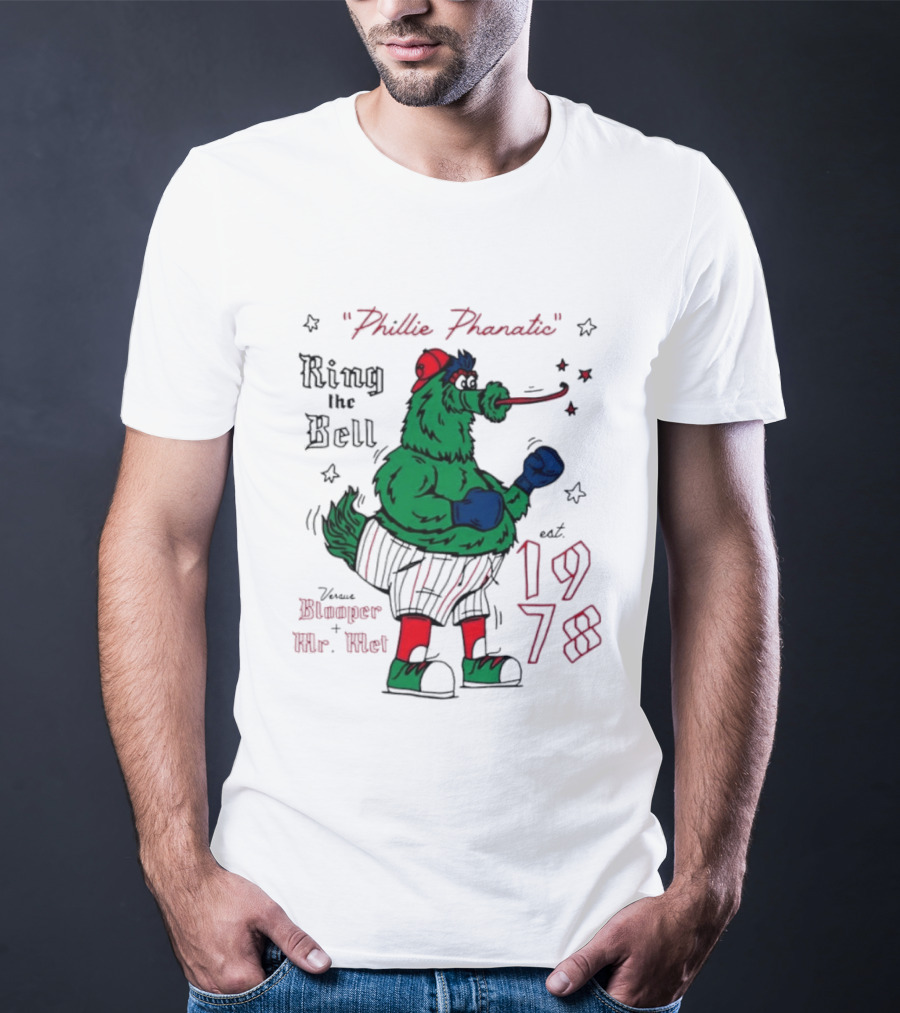 Phillie Phanatic Est 1978 Ring The Bell Versus Blooper Mr Met T-Shirt