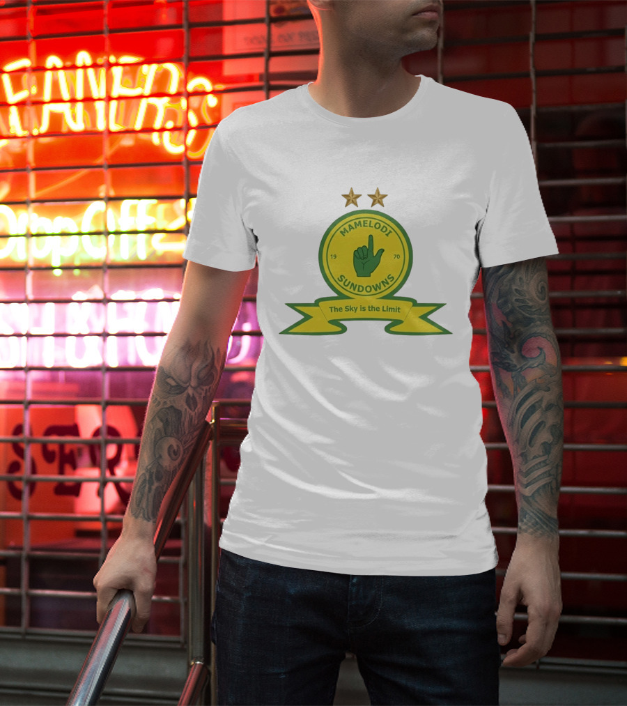 Mamelodi Sundowns 1970 The Sky Is The Limit Logo Two Stars T-Shirt