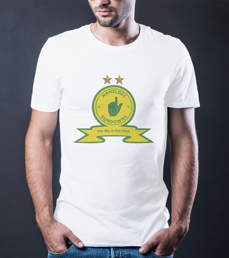 Mamelodi Sundowns 1970 The Sky Is The Limit Logo Two Stars T-Shirt