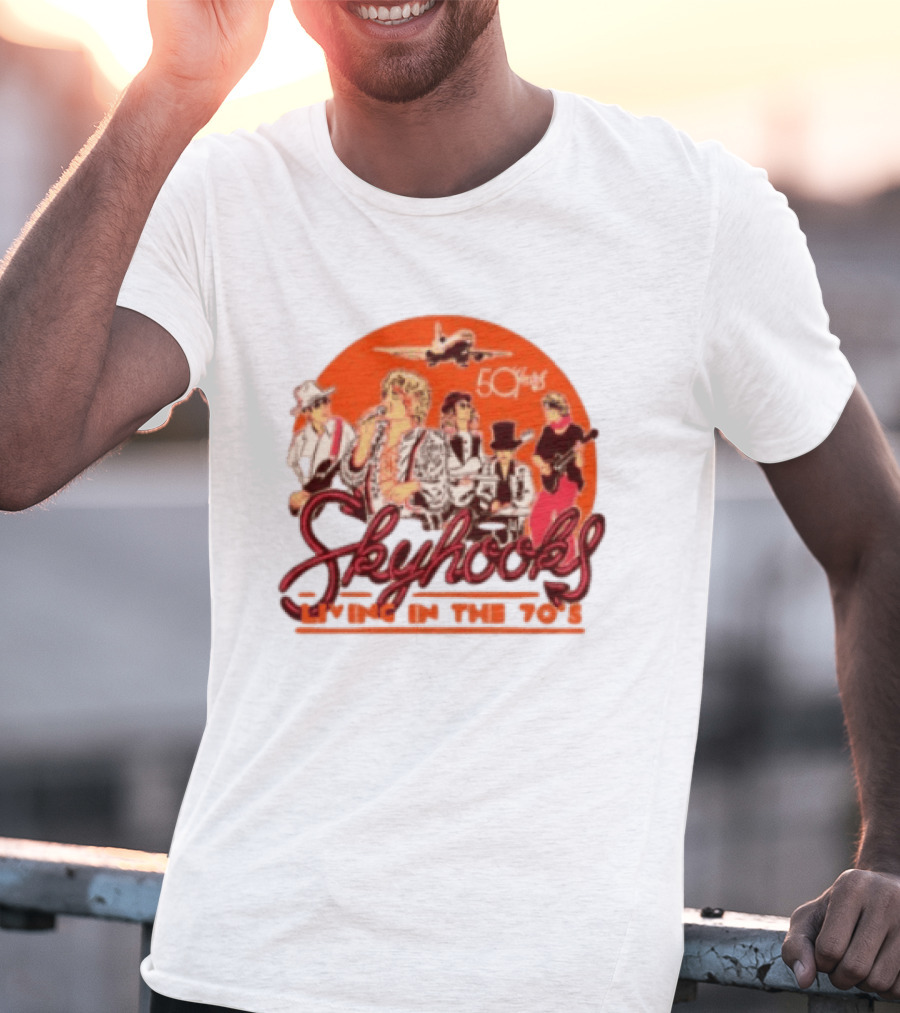 Skyhooks Living In The 70's 50th Anniversary Warner Music Store T-Shirt