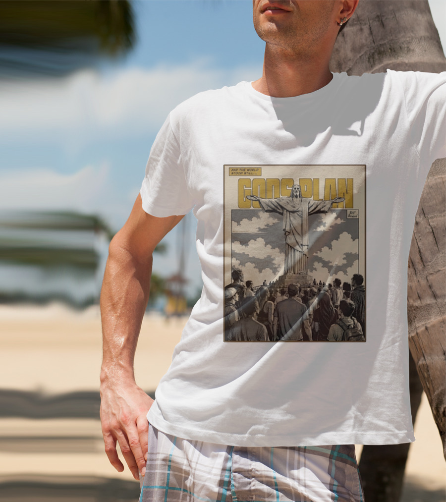 Gods Plan Jesus Christ And The World Stood Still Retro Comic T-Shirt
