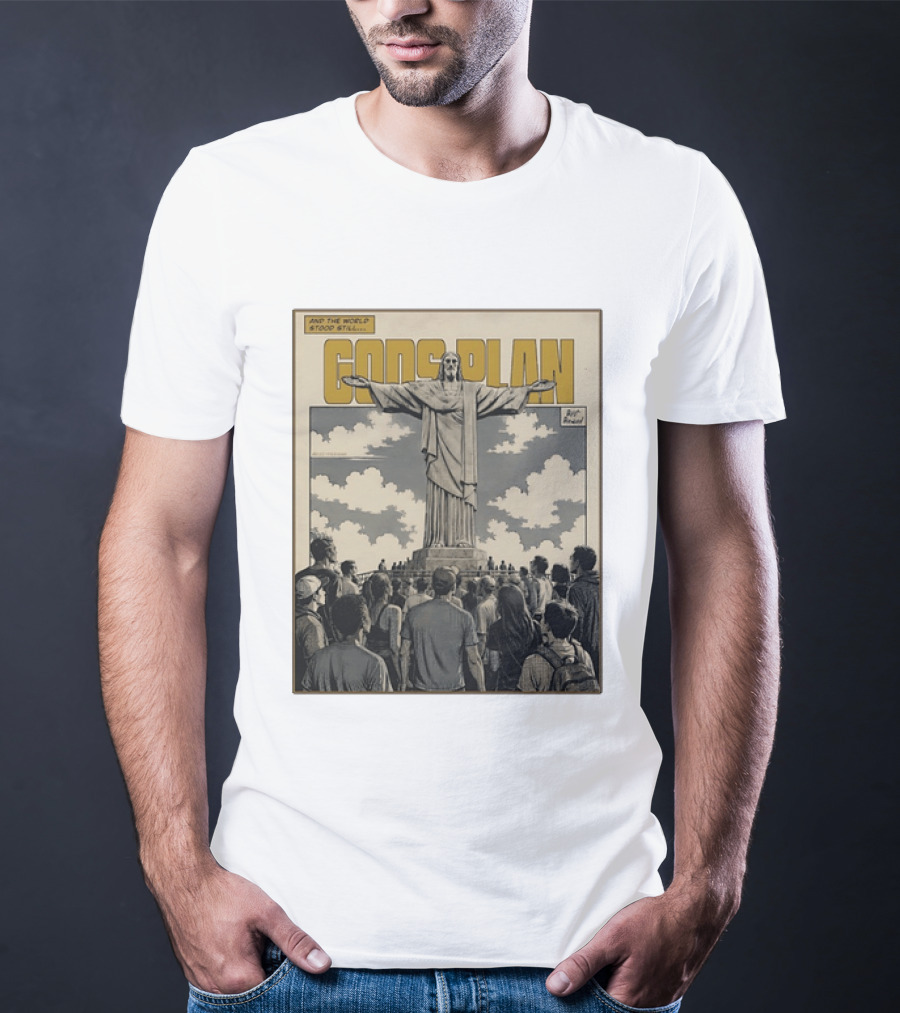 Gods Plan Jesus Christ And The World Stood Still Retro Comic T-Shirt