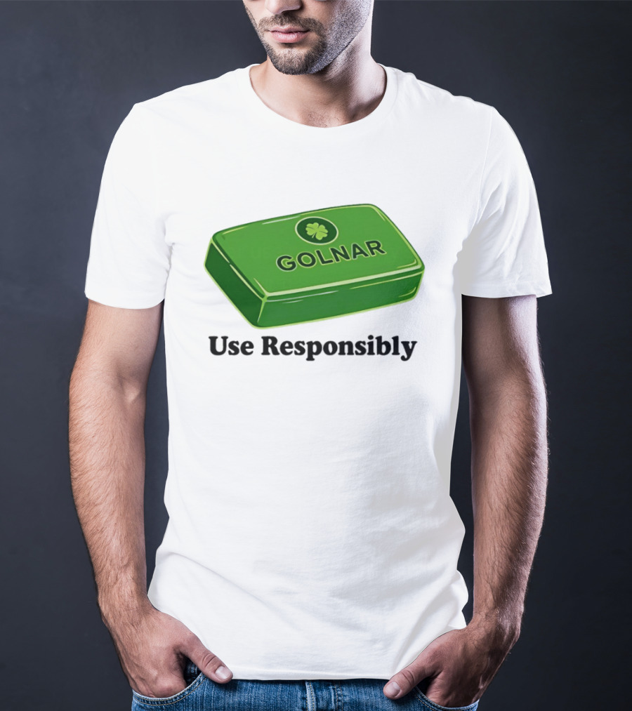 Golnar Green Bar Use Responsibly Shamrock T-Shirt