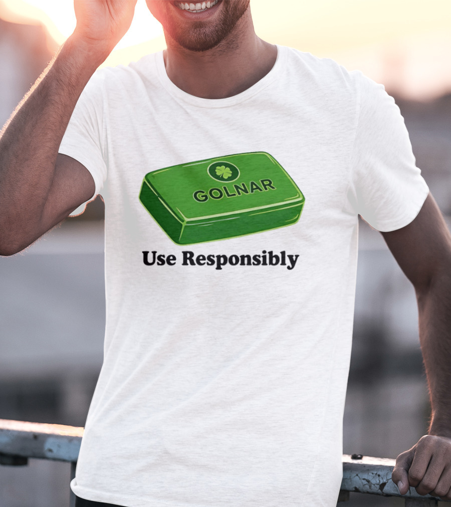 Golnar Green Bar Use Responsibly Shamrock T-Shirt