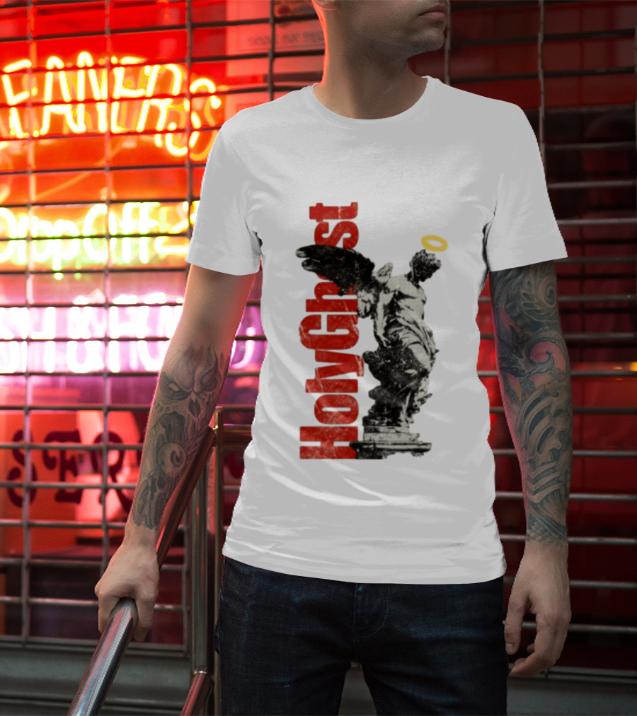 Holy Ghost Halo Statue Winged Angel T-Shirt