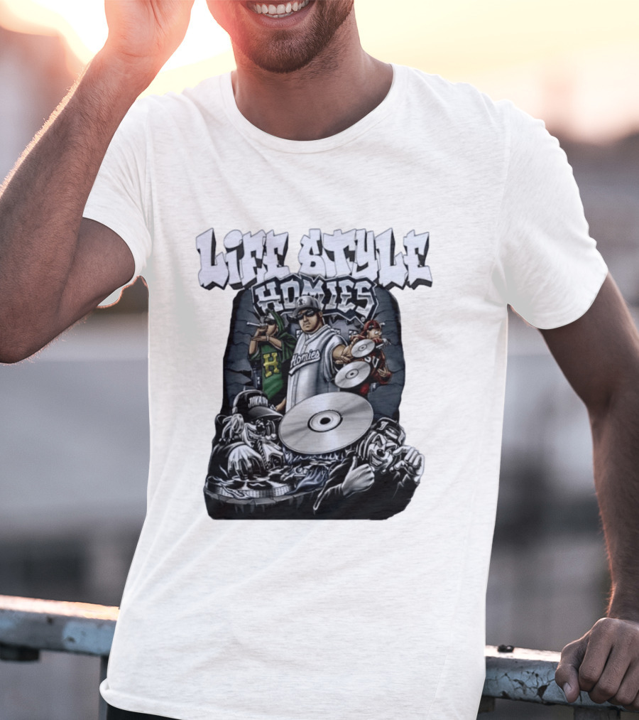 Life Style Homies Hip Hop DJ Rapper Crew T-Shirt