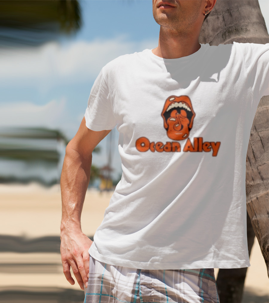 Ocean Alley Acid Tongue Ash Grey Vintage Inspired Merchandise T-Shirt