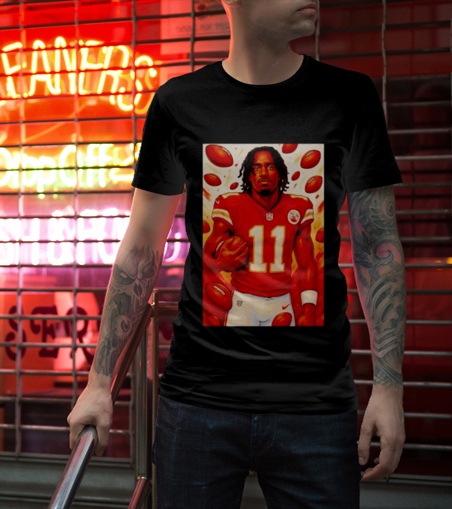 Jalen Royals Kansas City Chiefs Number 11 Football Player With Team Logo And Jersey T-Shirt
