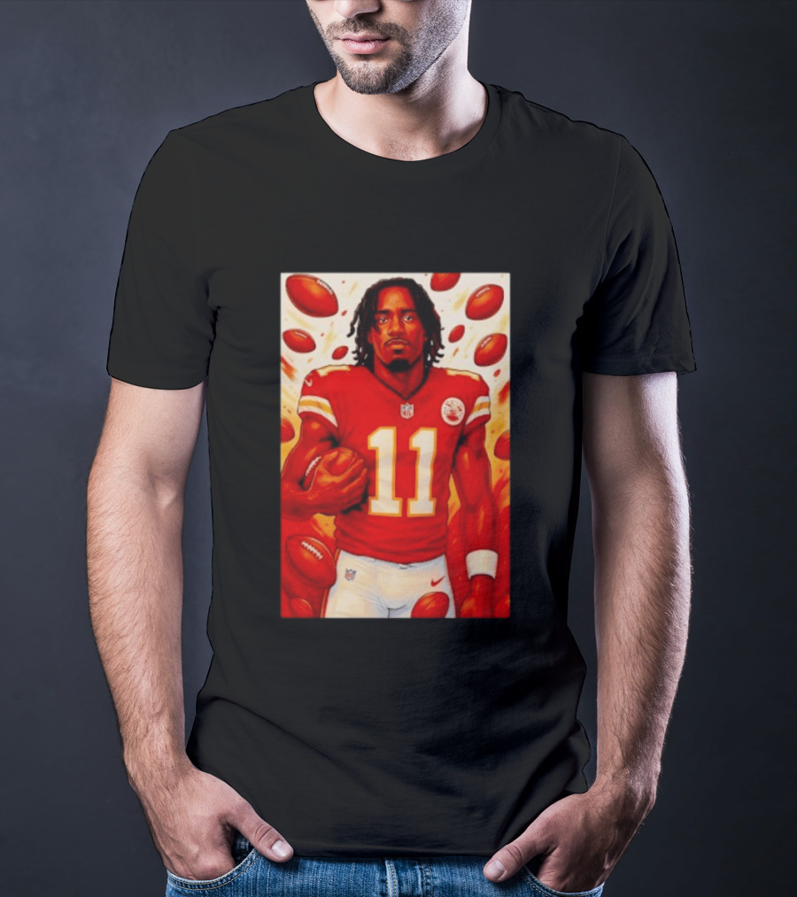 Jalen Royals Kansas City Chiefs Number 11 Football Player With Team Logo And Jersey T-Shirt