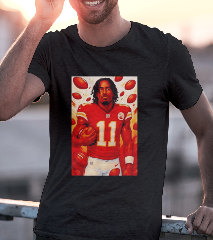 Jalen Royals Kansas City Chiefs Number 11 Football Player With Team Logo And Jersey T-Shirt