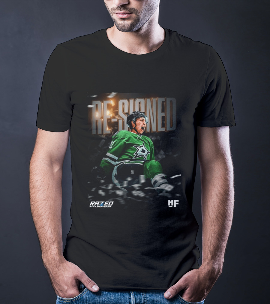 Razed Sportsbook HF Dallas Stars Re Signed Jason Robertson T-Shirt