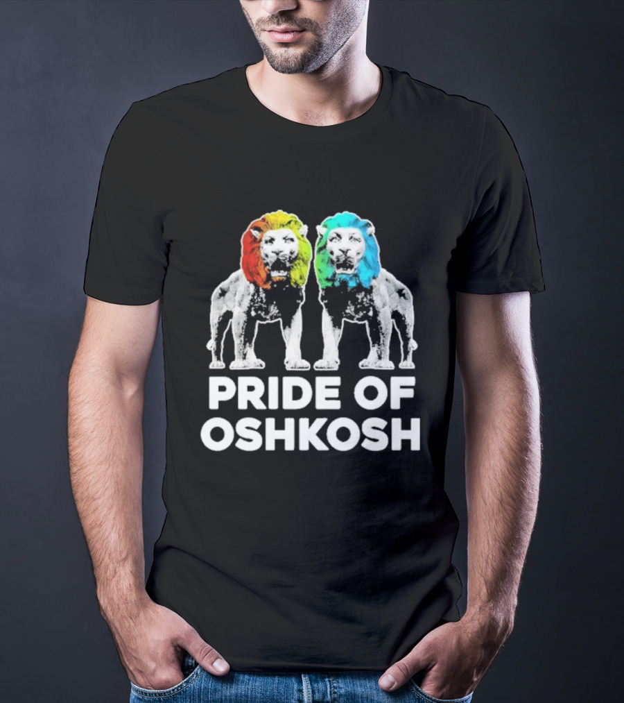 Pride Of Oshkosh Lions Rainbow Mane Wisconsin T-Shirt