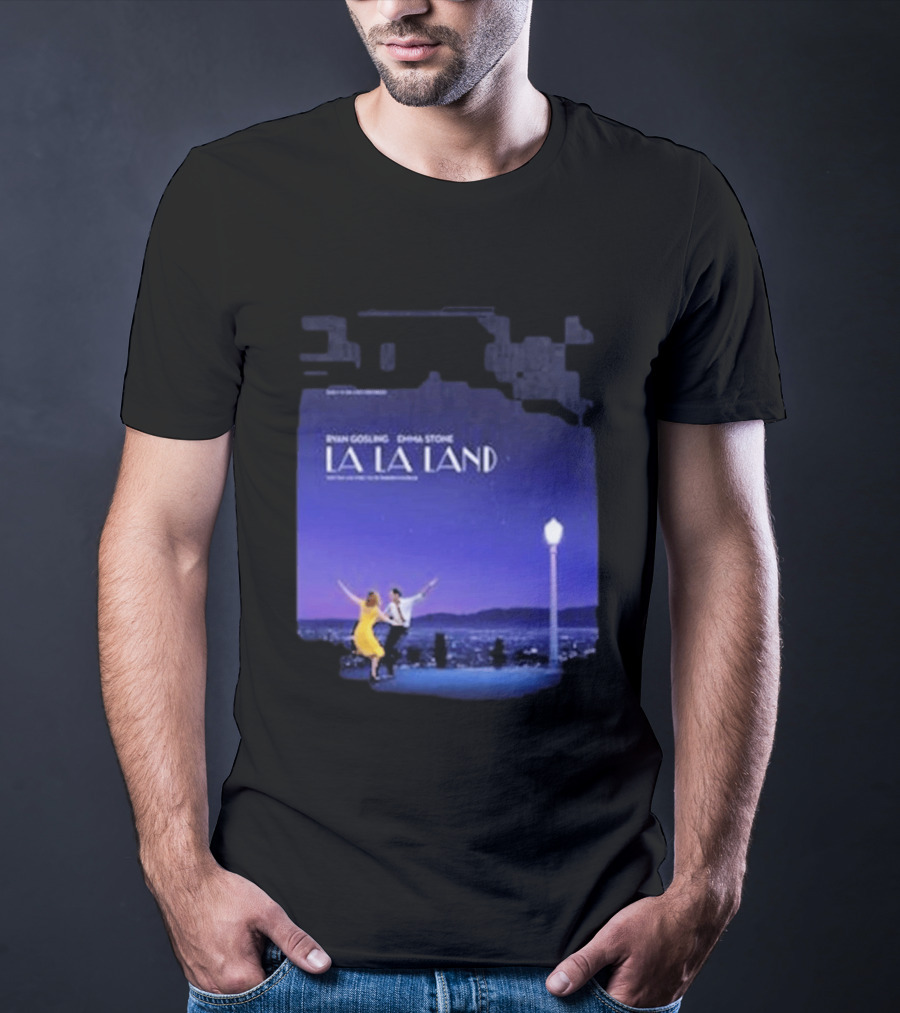 Ryan Gosling Emma Stone La La Land City Dance Under Streetlight 10th Anniversary T-Shirt