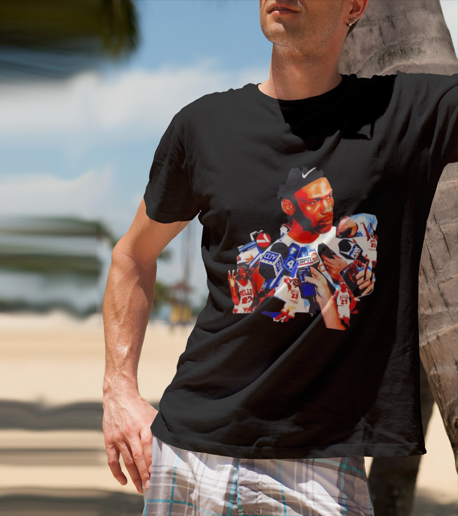 Michael Jordan Press Conference CLTV ESPN FOX Bulls T-Shirt