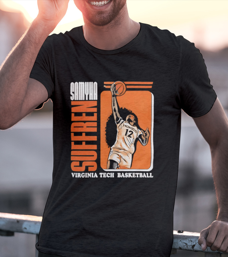 Samyha Suffren Virginia Tech Basketball Number 12 Jersey T-Shirt