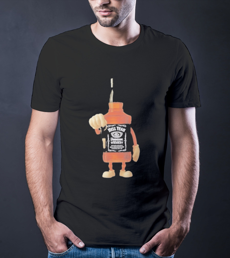 Hell Yeah Tennessee Whiskey Bottle Figure With Car Key T-Shirt
