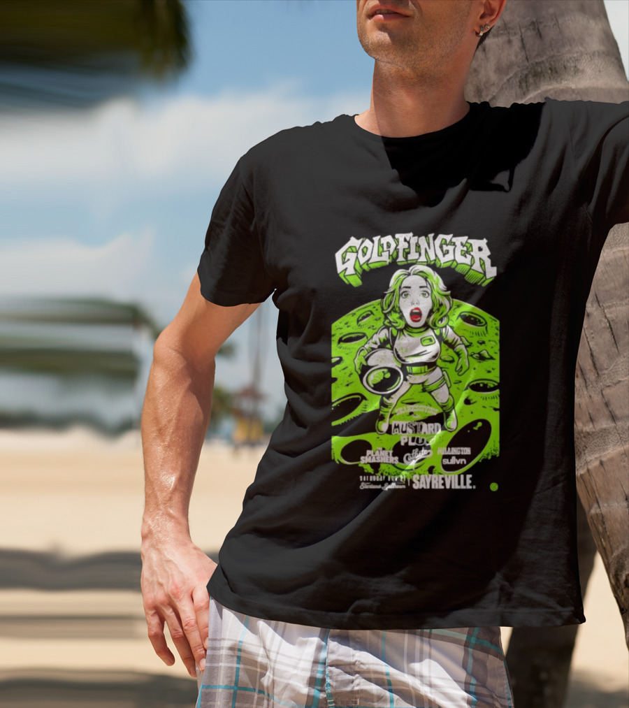 Goldfinger Mustard Plug The Planet Smashers Catbite Millington Skanksgiving Sayreville Alien Space Scene T-Shirt