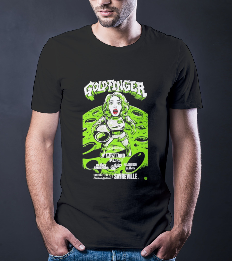 Goldfinger Mustard Plug The Planet Smashers Catbite Millington Skanksgiving Sayreville Alien Space Scene T-Shirt