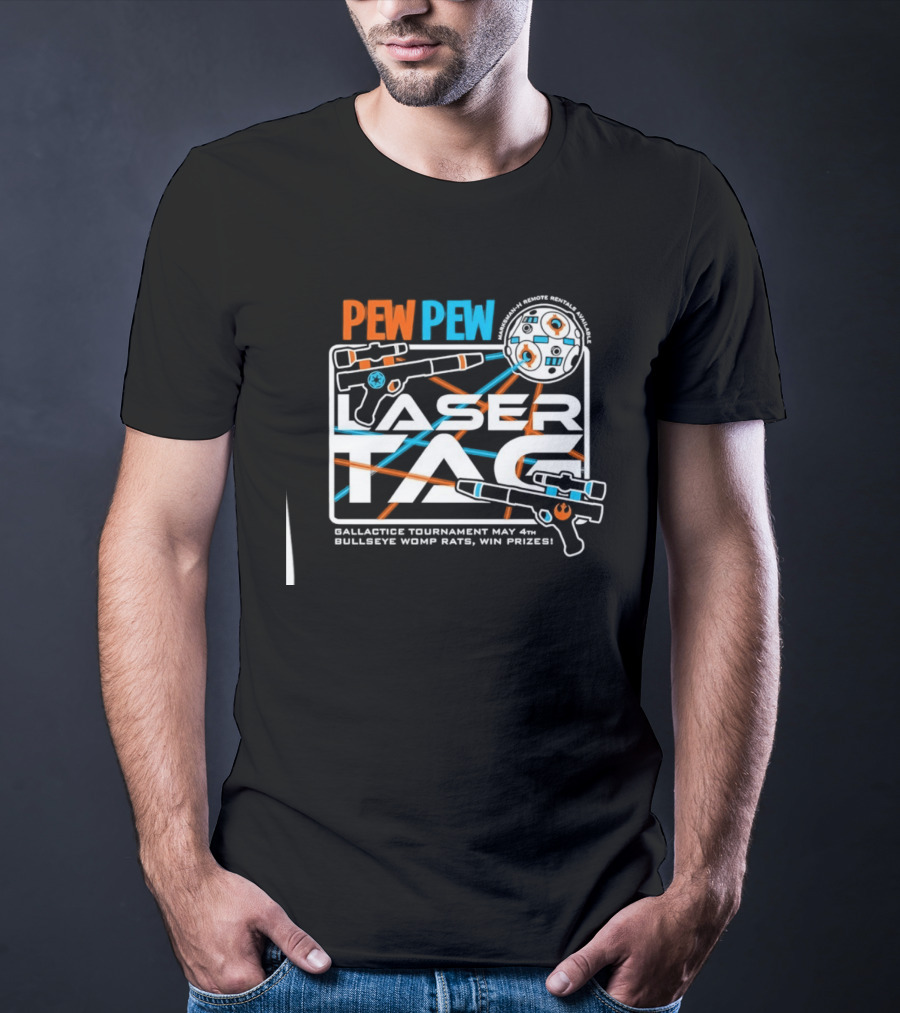 Pew Pew Laser Tag Galactic Tournament May 4th Bullseye Womp Rats Win Prizes T-Shirt