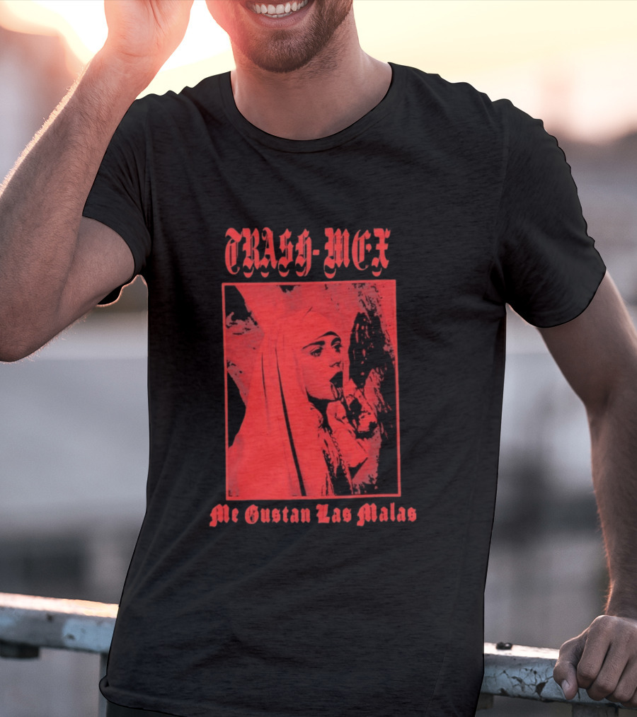 Trash Mex Me Gustan Las Malas Nun Iconic Red Nun T-Shirt