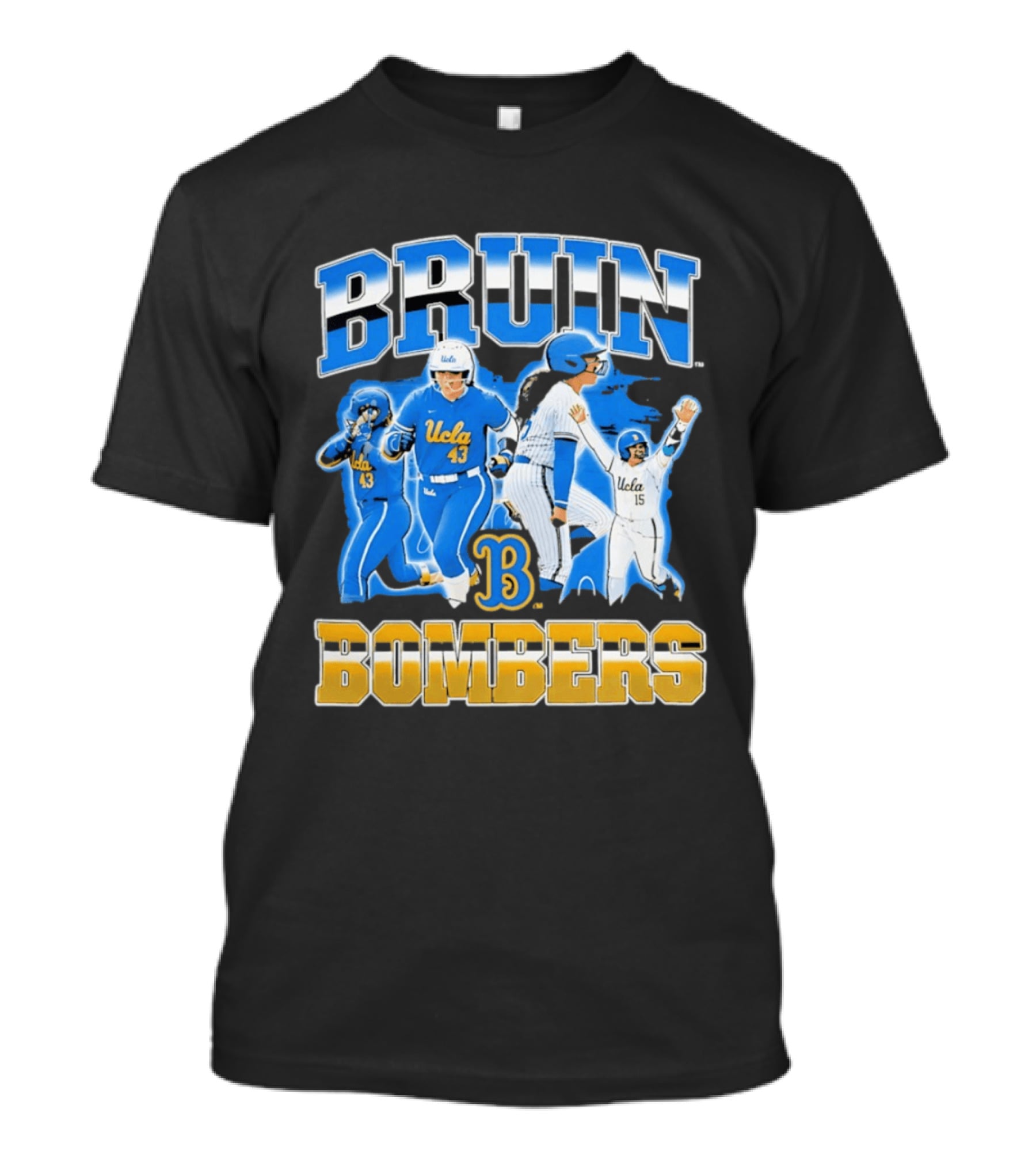 UCLA Bruin Bombers Softball Players Collage T-Shirt