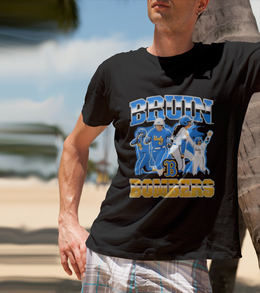 UCLA Bruin Bombers Softball Players Collage T-Shirt