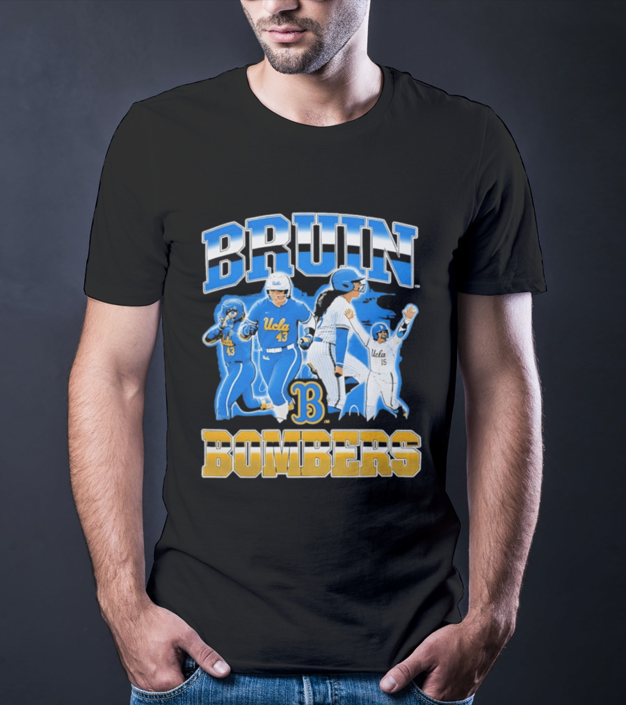 UCLA Bruin Bombers Softball Players Collage T-Shirt