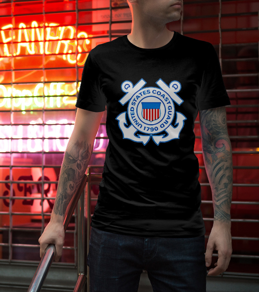 United States Coast Guard Emblem 1790 USCG Anchors Insignia T-Shirt