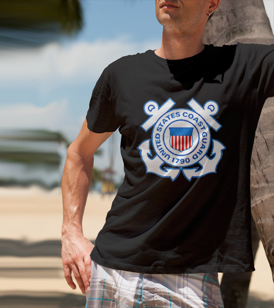 United States Coast Guard Emblem 1790 USCG Anchors Insignia T-Shirt