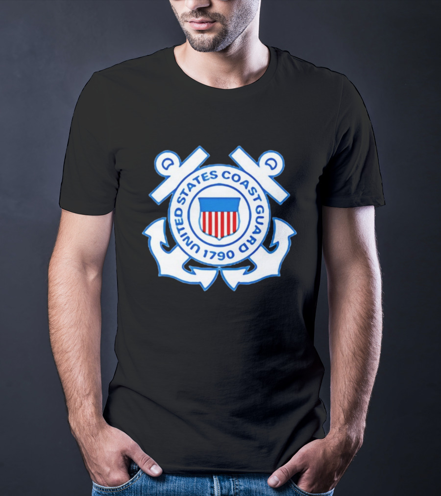 United States Coast Guard Emblem 1790 USCG Anchors Insignia T-Shirt