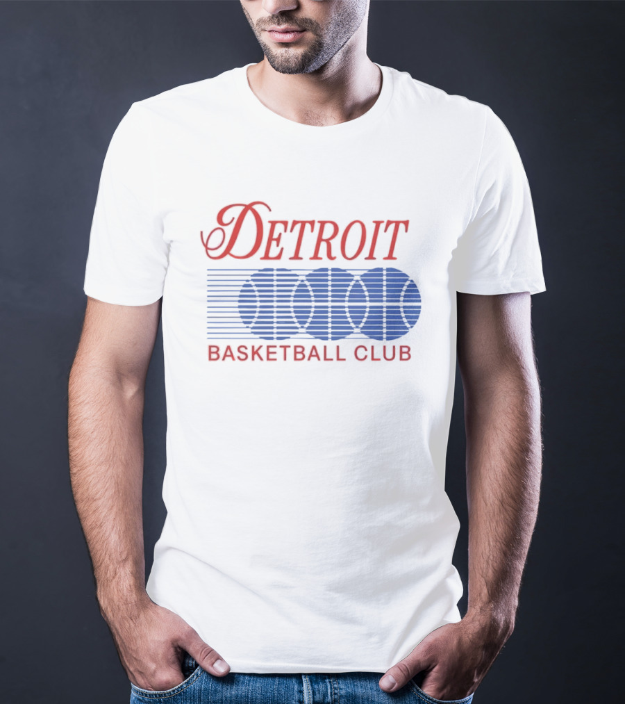 Detroit Basketball Club Basketball Silhouette Stripes T-Shirt