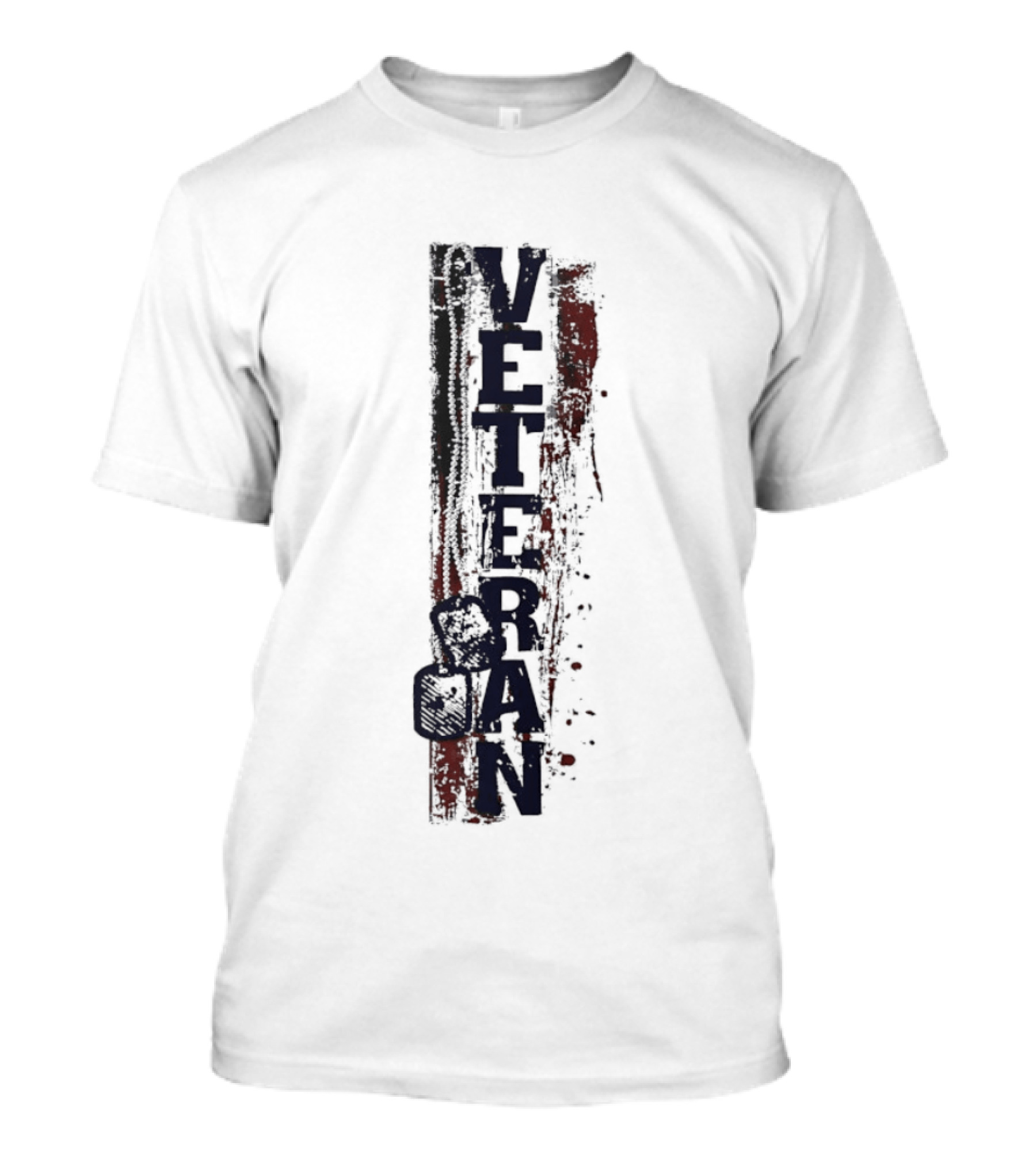 Veteran Dog Tags Distressed American Flag Honor T-Shirt