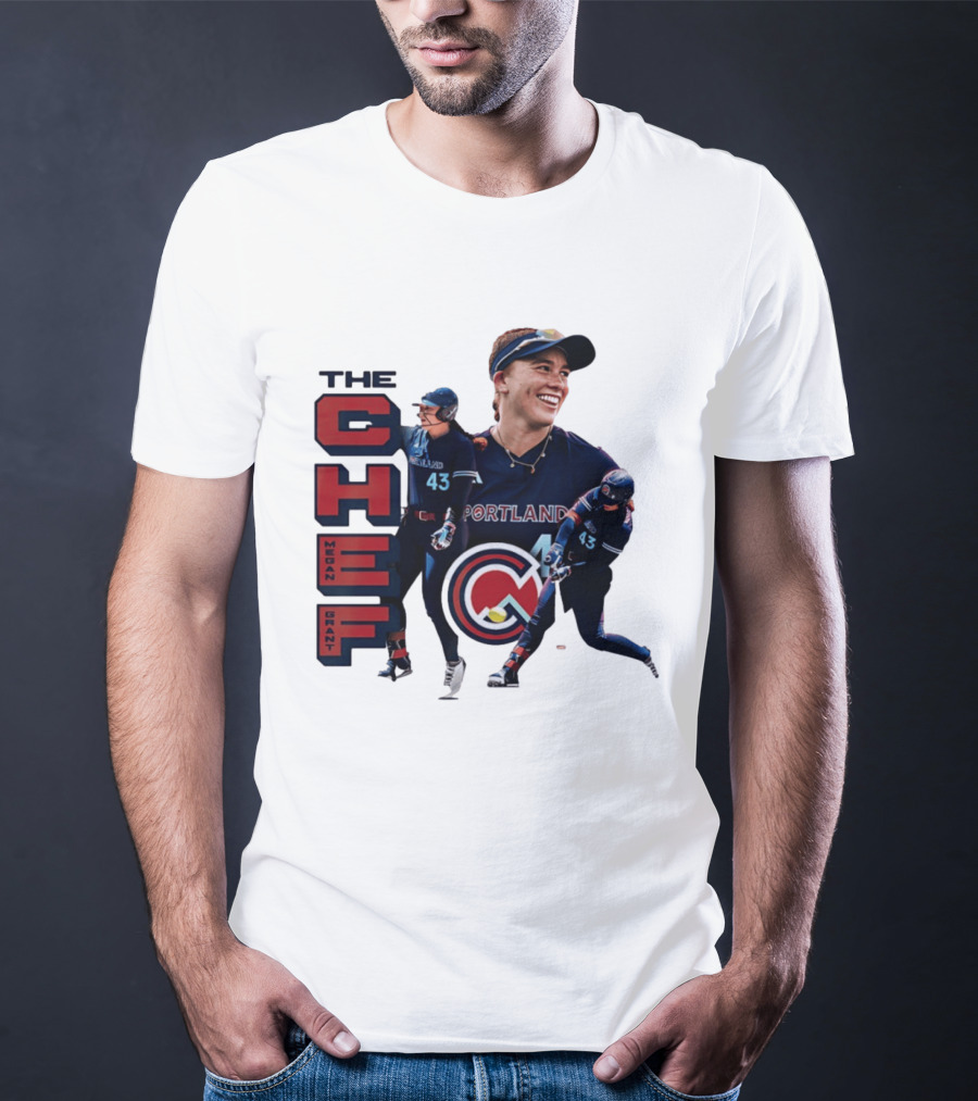 Megan Grant The Chef Portland Cascade Baseball Number 43 T-Shirt