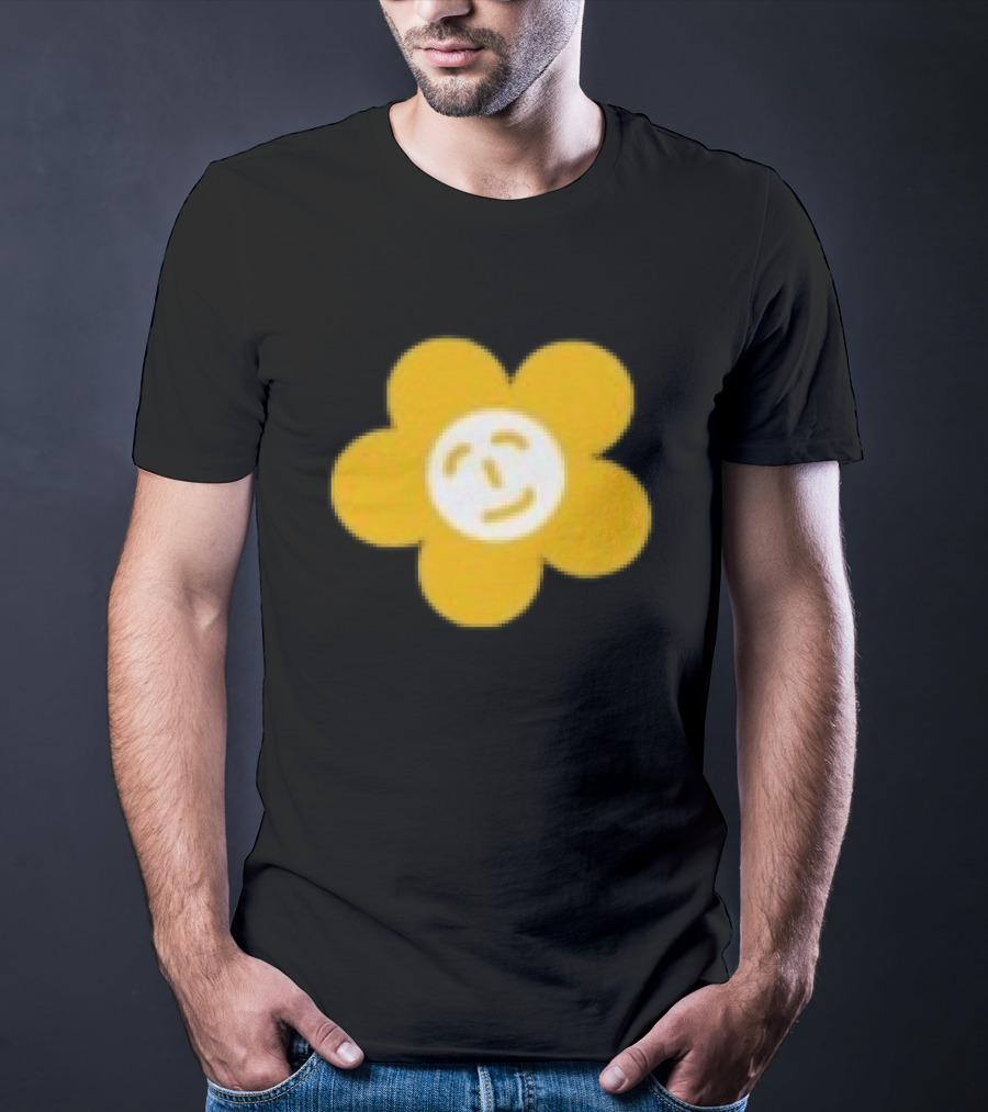 Paperboxmart Store Smiling Yellow Flower Face T-Shirt