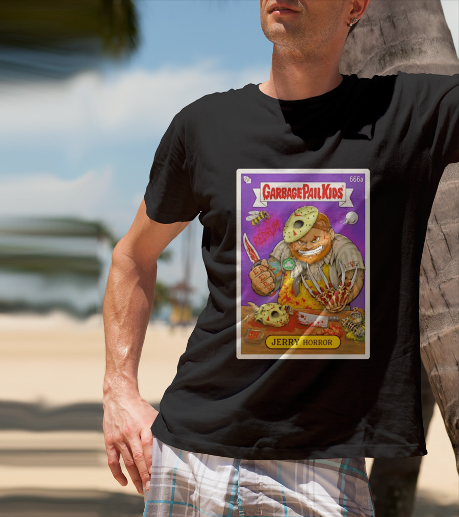 Garbage Pail Kids 666a Jerry Horror Redrum Trading Card T-Shirt
