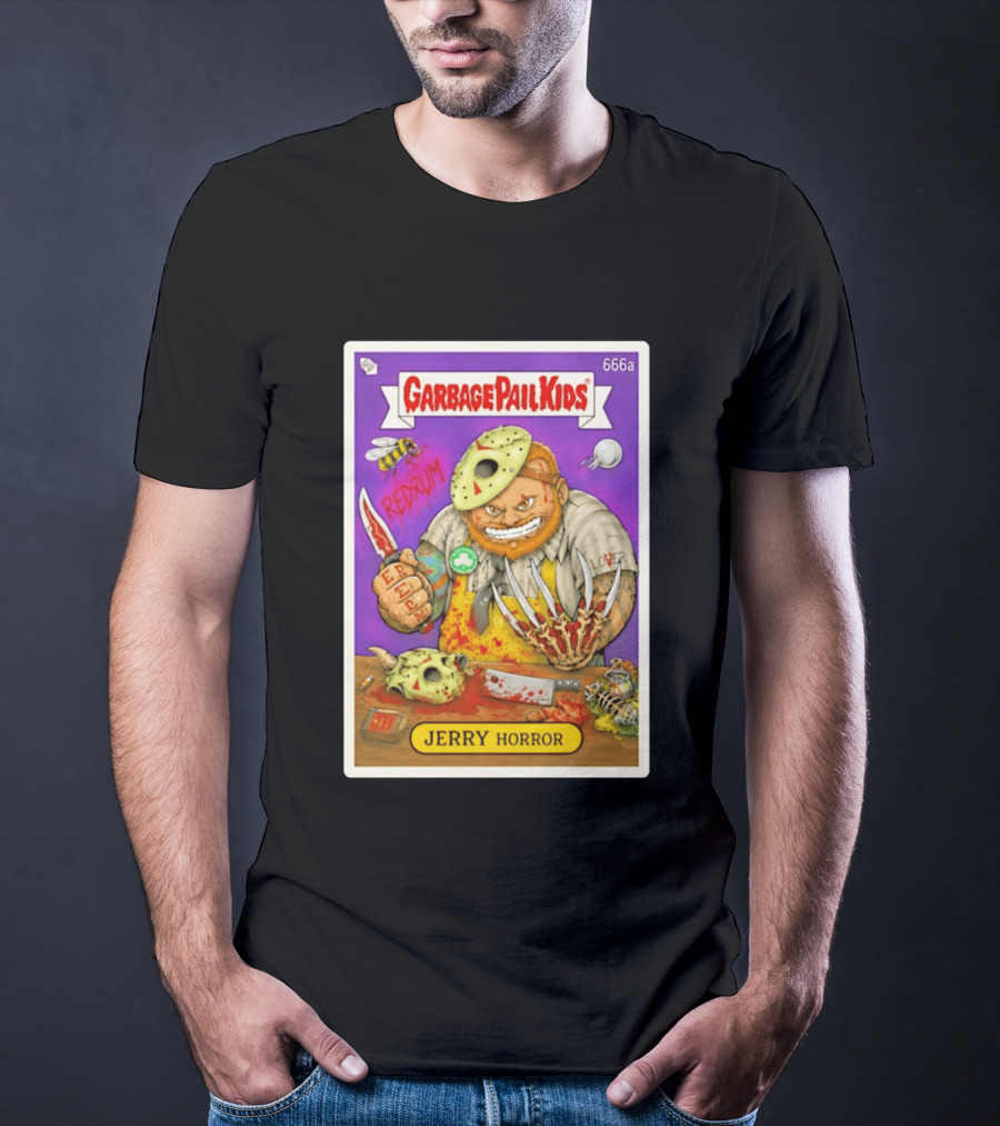Garbage Pail Kids 666a Jerry Horror Redrum Trading Card T-Shirt