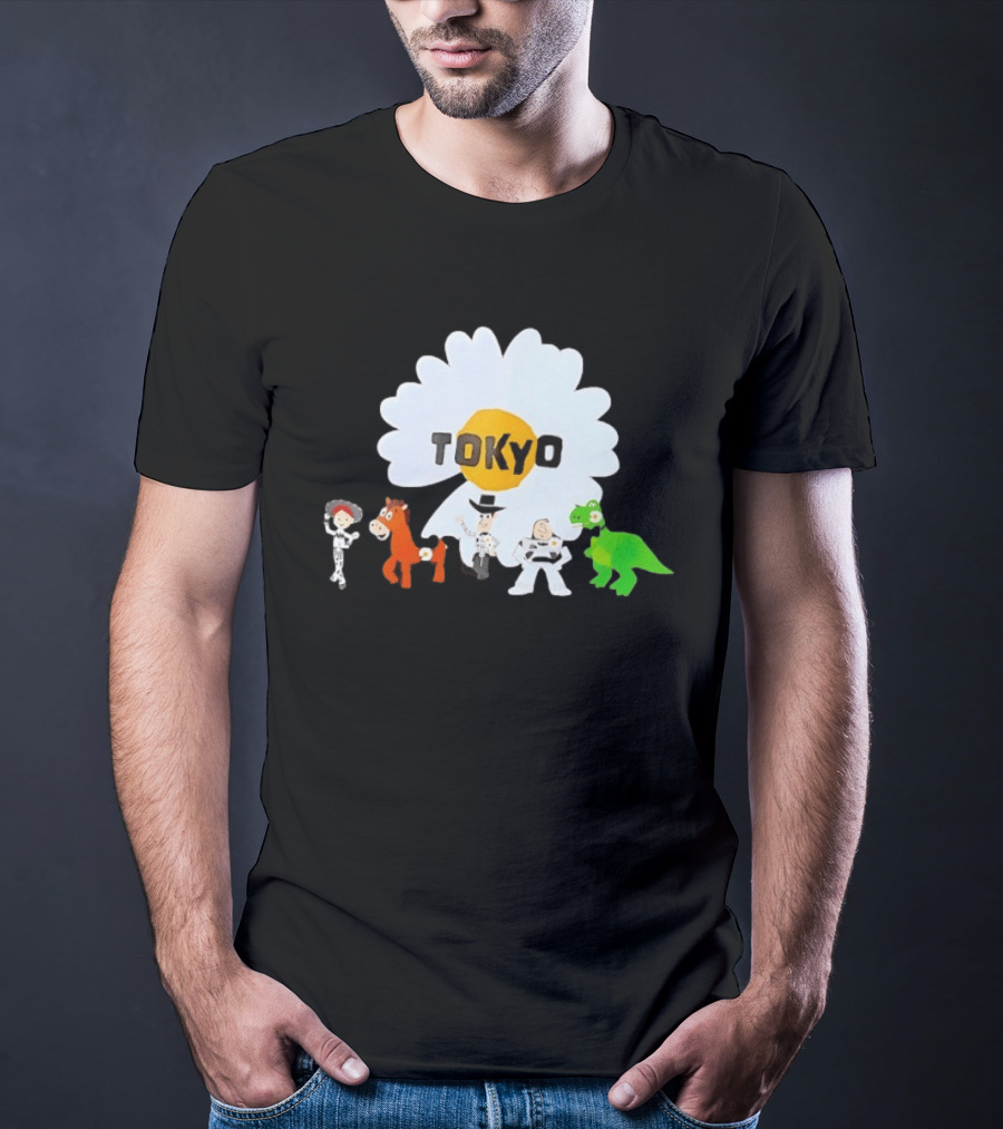 Jessie Bullseye Woody Buzz Lightyear Rex Toy Story Tokyo Flower T-Shirt