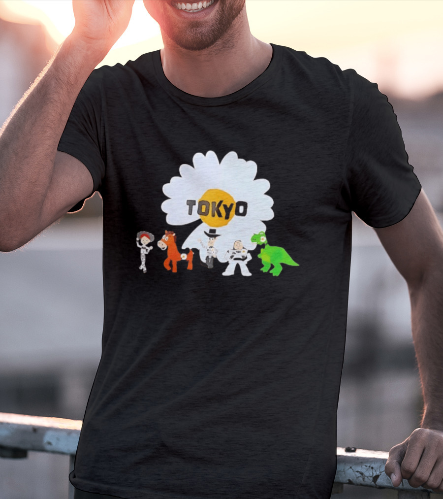 Jessie Bullseye Woody Buzz Lightyear Rex Toy Story Tokyo Flower T-Shirt