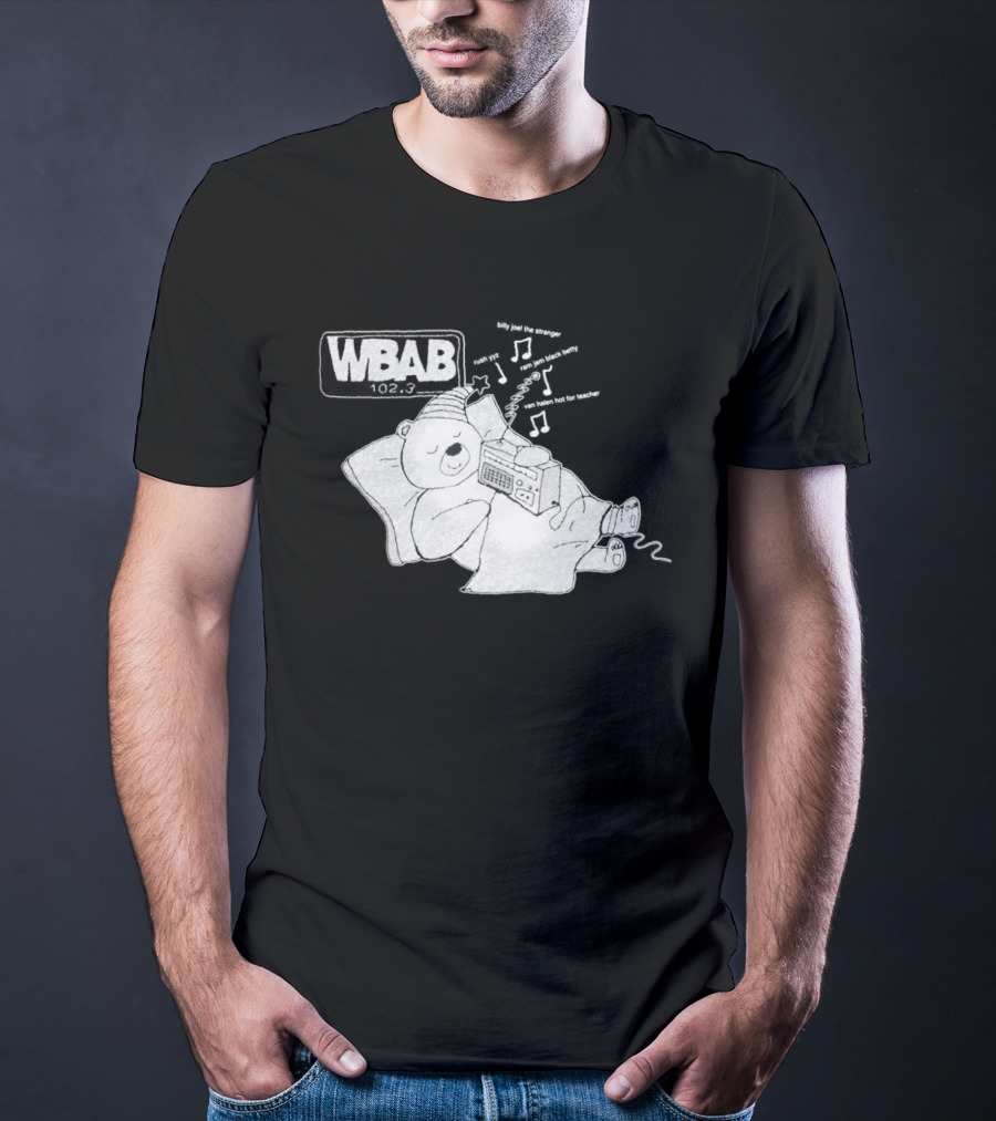 WBAB 102.3 Sleeping Bear Music Notes Radio Billy Joel The Stranger Rush YYZ T-Shirt