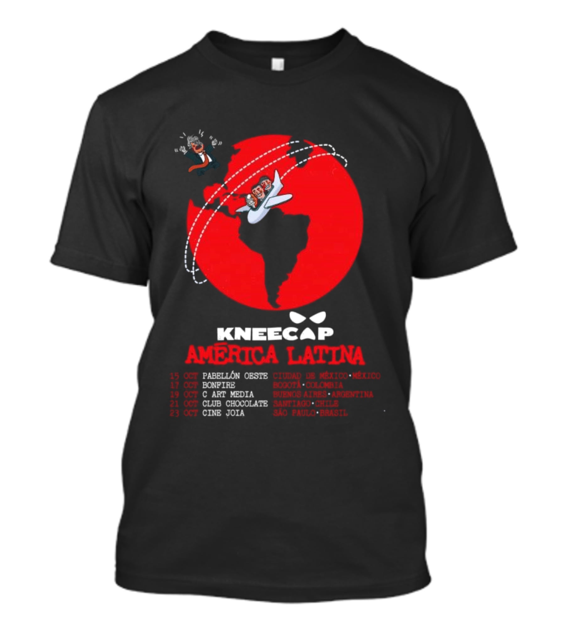 Kneecap America Latina Clowns Plane Adventure T-Shirt