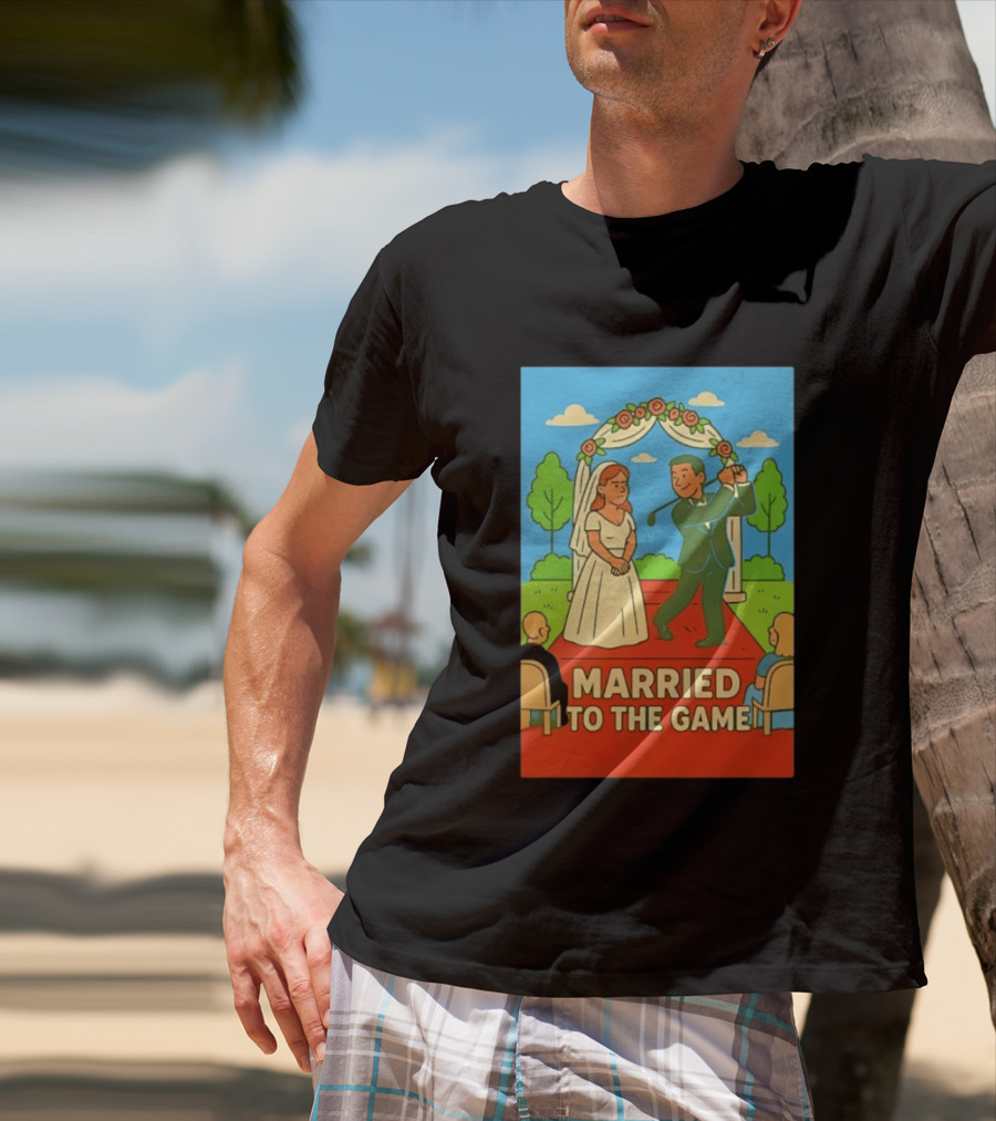 Married To The Game Groom Golfing At Wedding T-Shirt