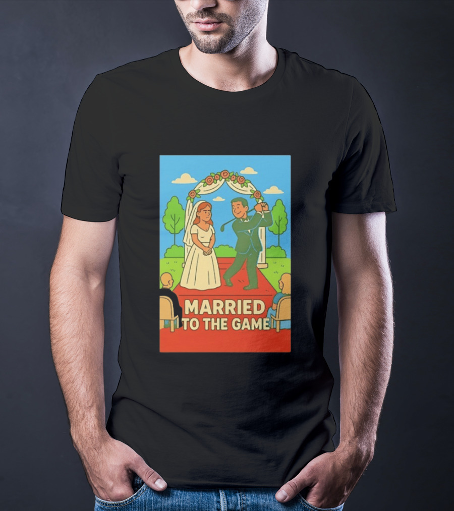 Married To The Game Groom Golfing At Wedding T-Shirt