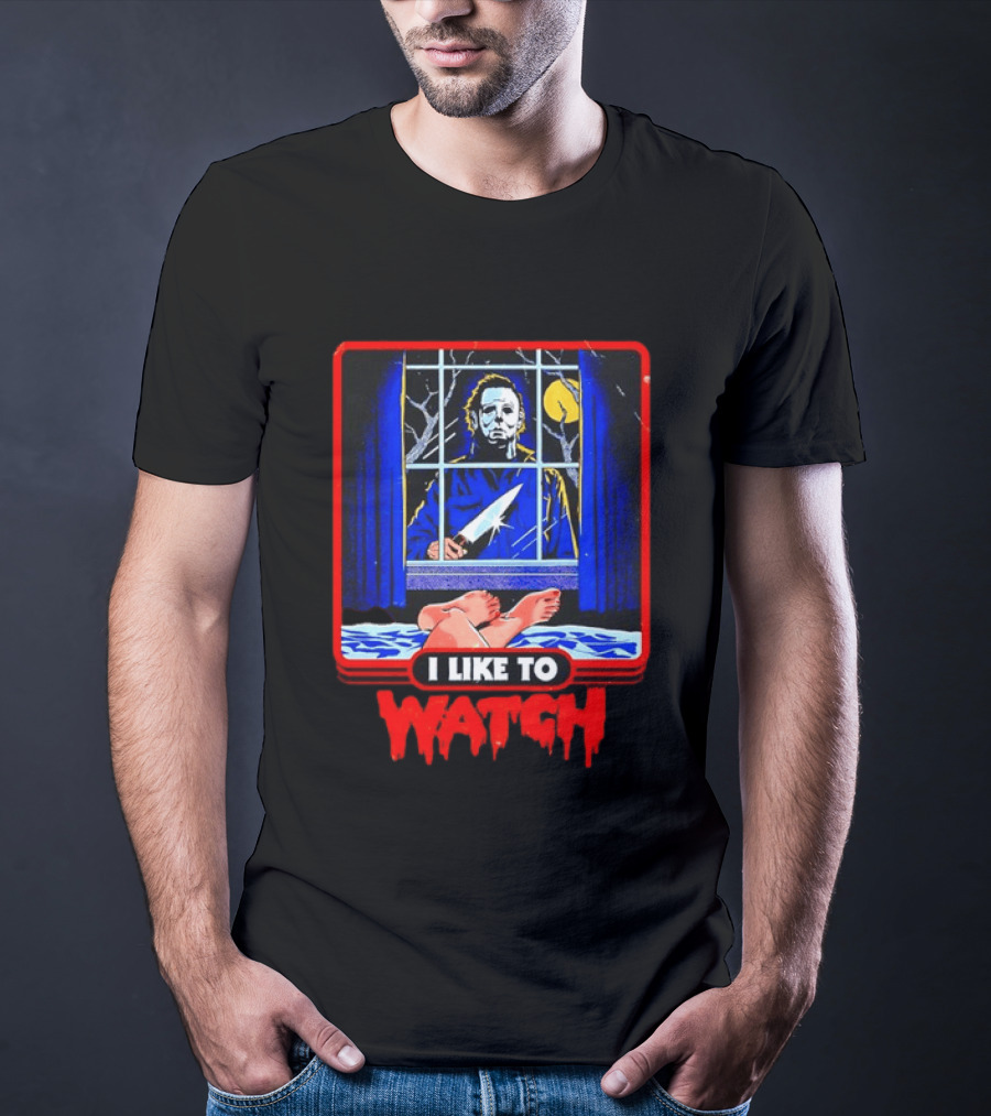 Michael Myers Halloween I Like To Window Scene T-Shirt