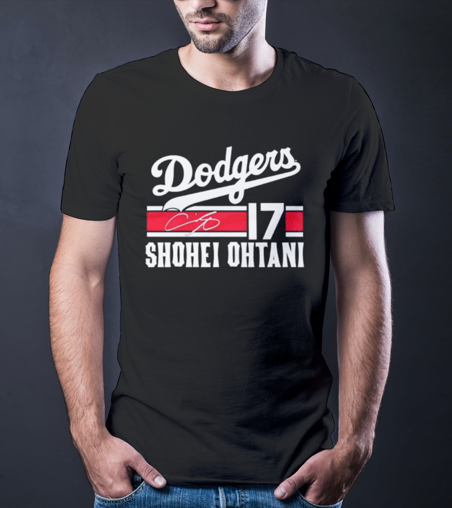 Dodgers Shohei Ohtani 17 Signature T-Shirt