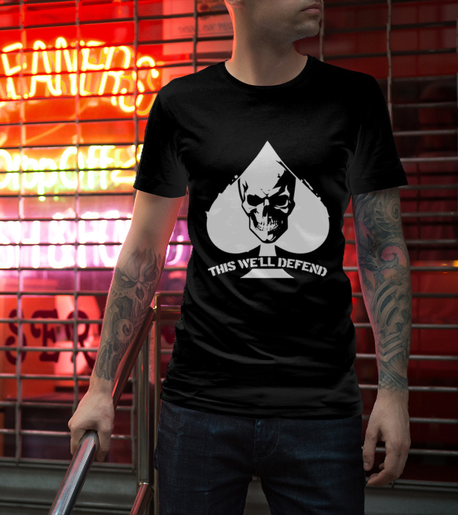 This We'll Defend Skull Spade US Army T-Shirt