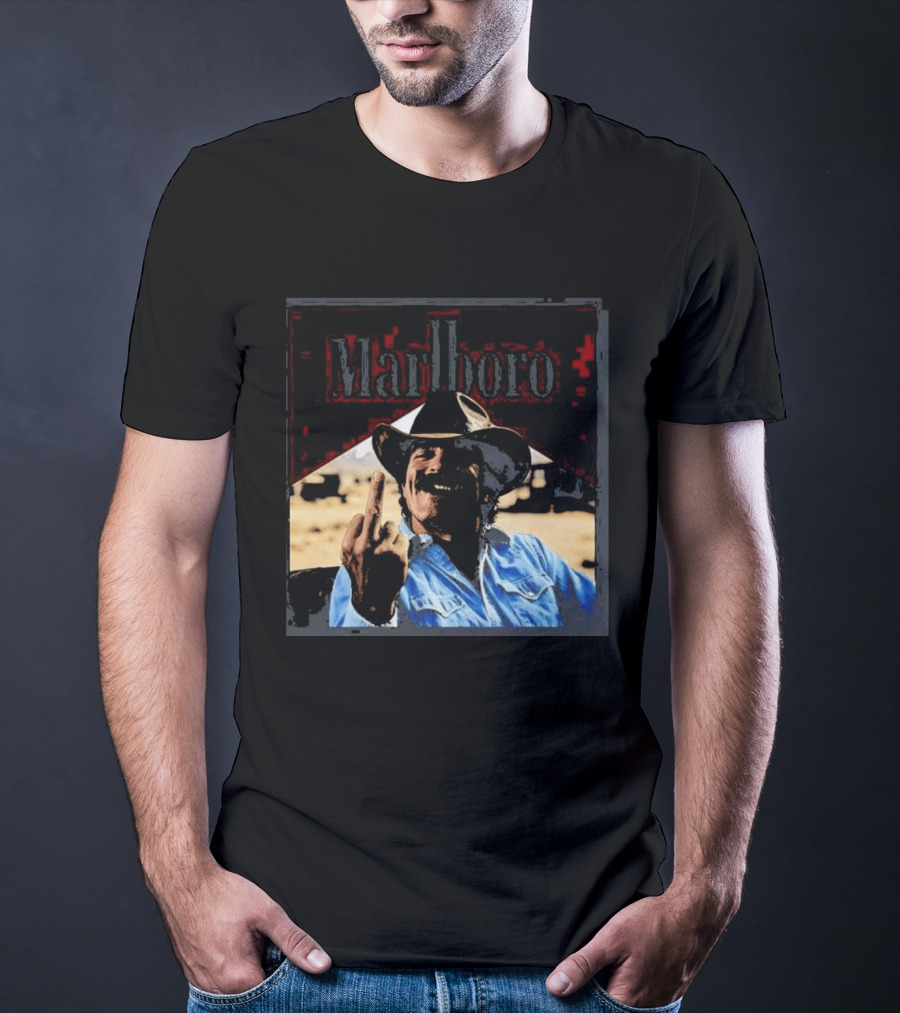 Marlboro Cowboy Middle Finger Cigar Tom Selleck Attitude T-Shirt