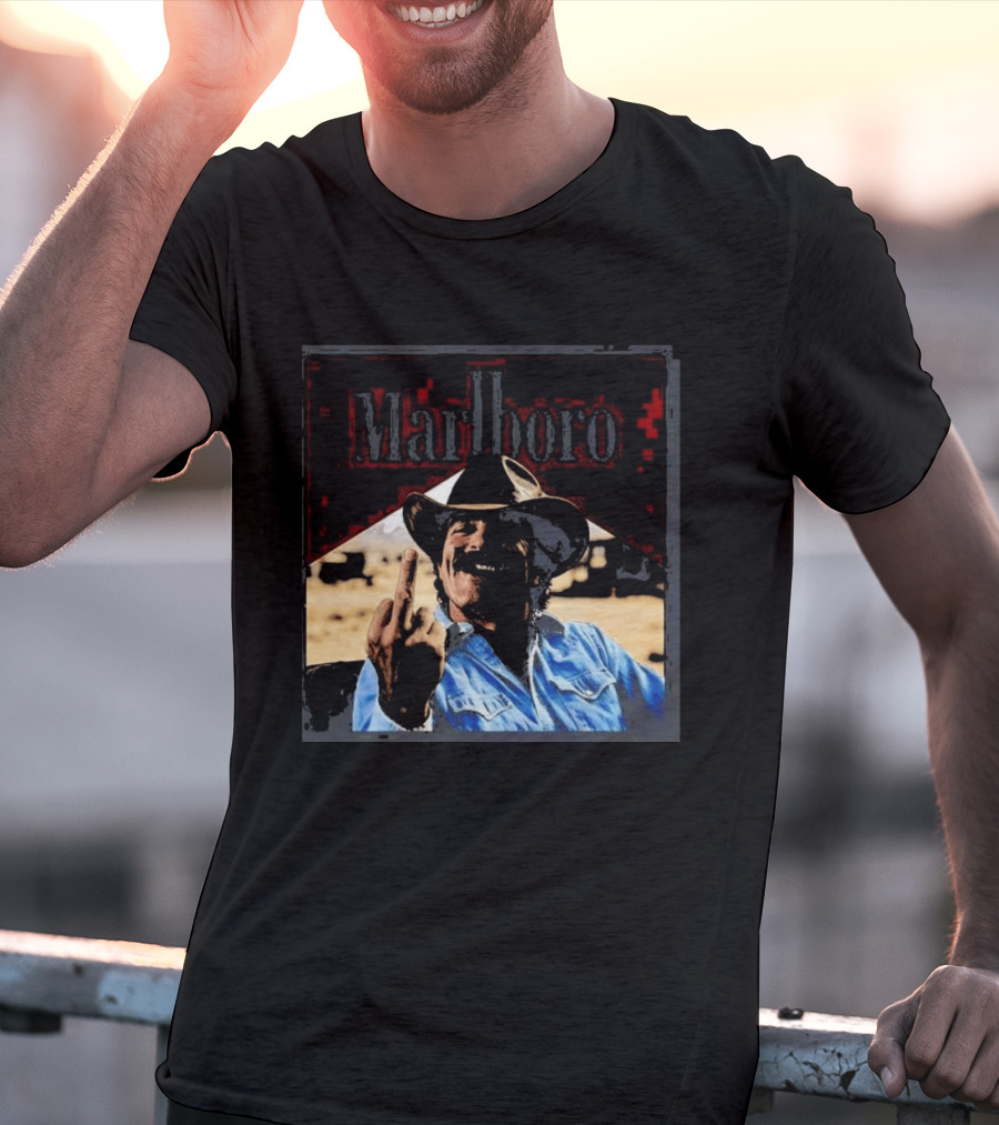 Marlboro Cowboy Middle Finger Cigar Tom Selleck Attitude T-Shirt