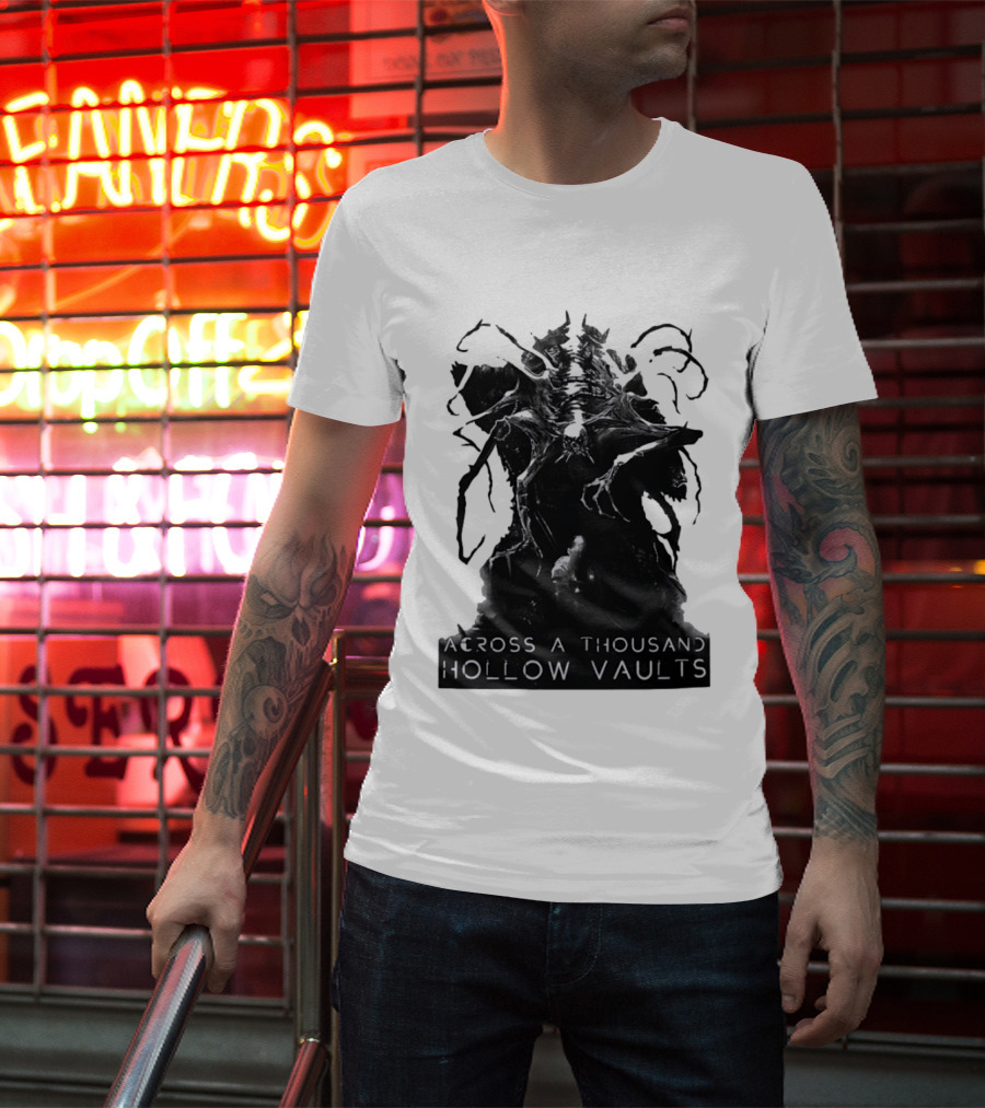Across A Thousand Hollow Vaults Dark Fantasy Creature Horror Mythical Entity T-Shirt
